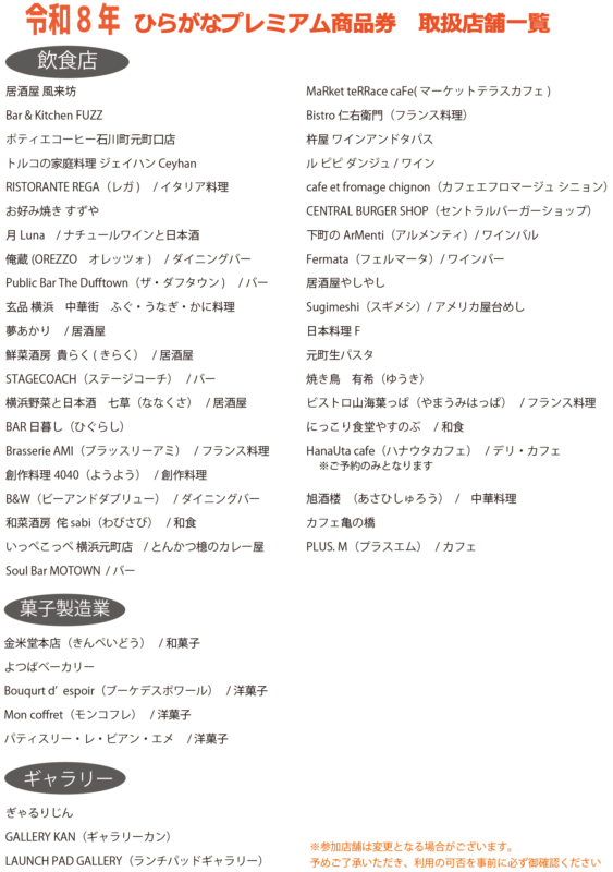 ひらがなプレミアム商品券